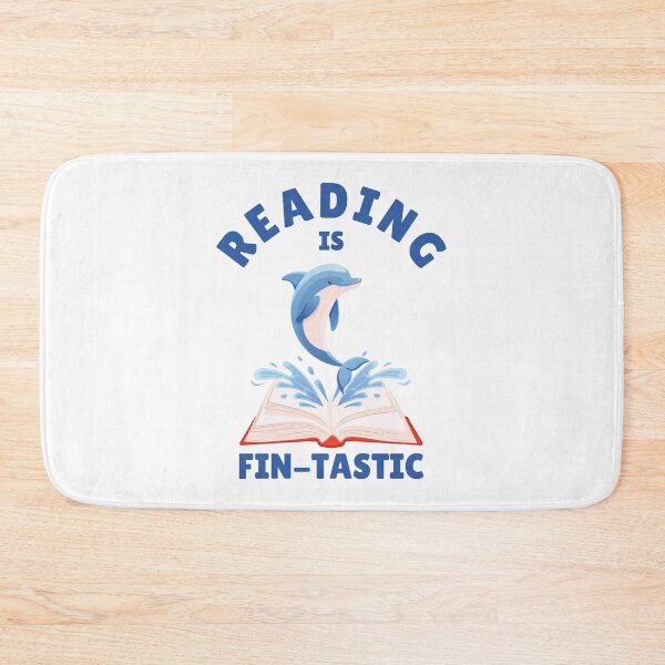 Item preview, Reading is Fin-tastic Cute Dolphin designed and sold by Art-of-Rory.