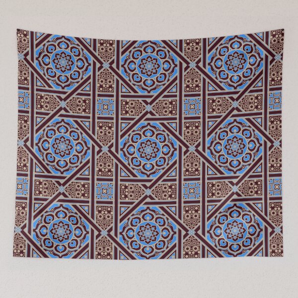 Item preview, Stunning Medieval Blue and Brown Egyptian Flower Pattern designed and sold by FreiherrPK.