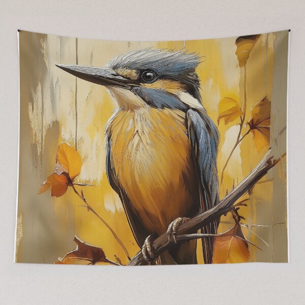 Item preview, Stunning Kingfisher bird Painting for Home & Office designed and sold by LazyOwlStore.