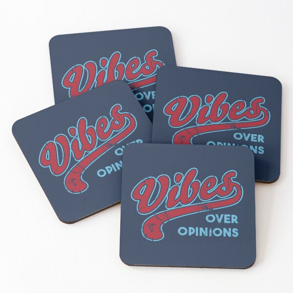 Item preview, Vibes Over Opinions Retro Typography designed and sold by Maud Tee Art.