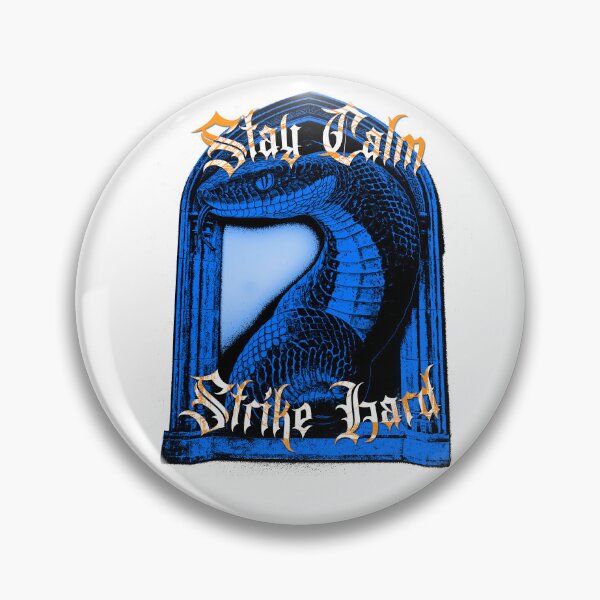 Item preview, Stay Calm Strike Hard - Gothic Blue Snake Design designed and sold by Korvus Wear.