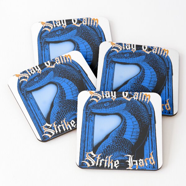 Item preview, Stay Calm Strike Hard - Gothic Blue Snake Design designed and sold by Korvus Wear.