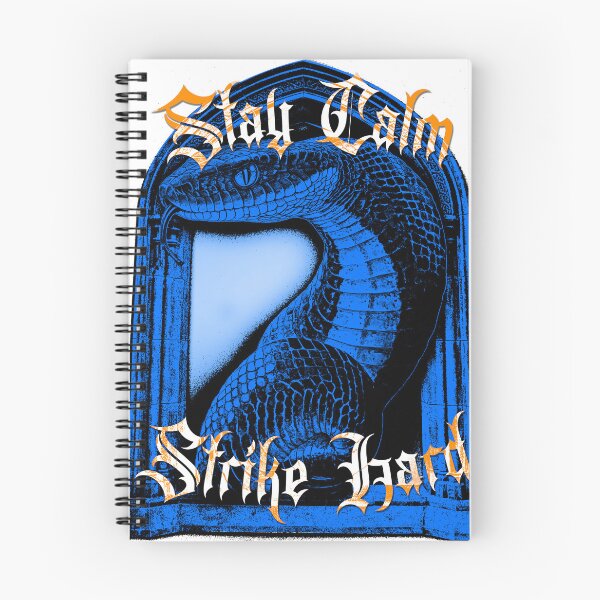 Item preview, Stay Calm Strike Hard - Gothic Blue Snake Design designed and sold by Korvus Wear.