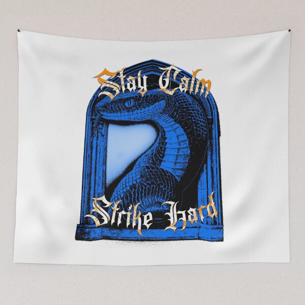 Item preview, Stay Calm Strike Hard - Gothic Blue Snake Design designed and sold by Korvus Wear.