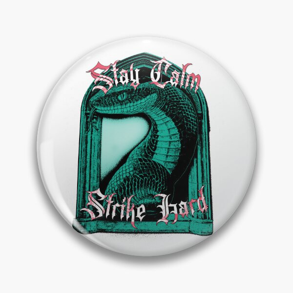 Item preview, Stay Calm Strike Hard - Gothic Water Green Snake Design designed and sold by Korvus Wear.