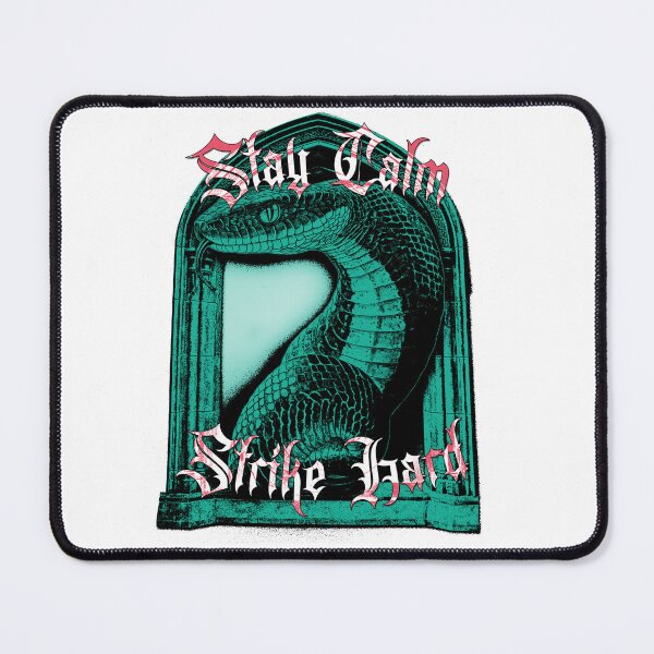 Item preview, Stay Calm Strike Hard - Gothic Water Green Snake Design designed and sold by Korvus Wear.