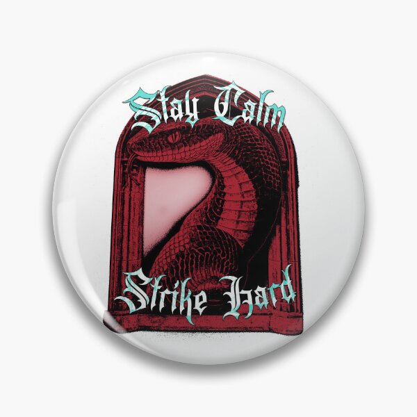 Item preview, Stay Calm Strike Hard - Gothic Red Snake Design designed and sold by Korvus Wear.