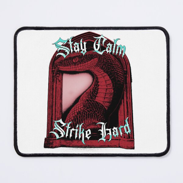 Item preview, Stay Calm Strike Hard - Gothic Red Snake Design designed and sold by Korvus Wear.