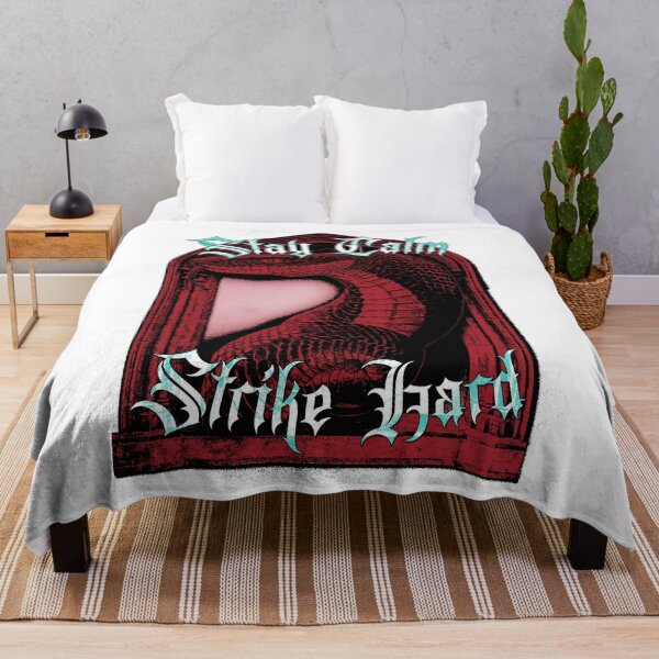 Item preview, Stay Calm Strike Hard - Gothic Red Snake Design designed and sold by Korvus Wear.