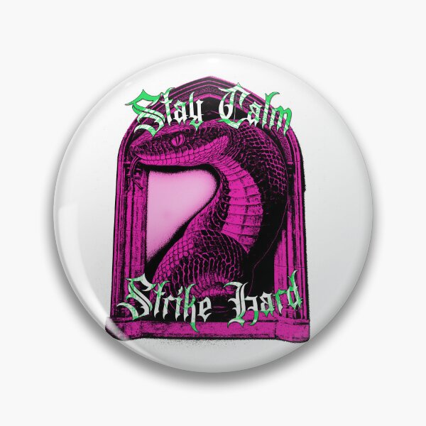 Item preview, Stay Calm Strike Hard - Gothic Pink Snake Design designed and sold by Korvus Wear.