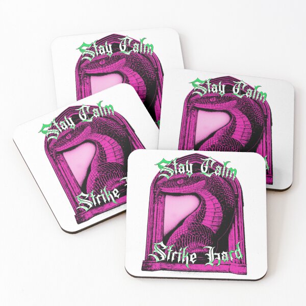 Item preview, Stay Calm Strike Hard - Gothic Pink Snake Design designed and sold by Korvus Wear.