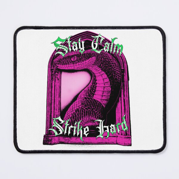 Item preview, Stay Calm Strike Hard - Gothic Pink Snake Design designed and sold by Korvus Wear.