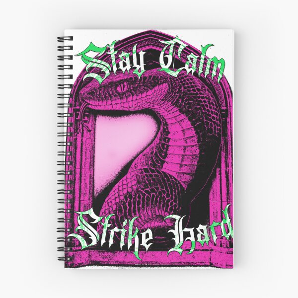 Item preview, Stay Calm Strike Hard - Gothic Pink Snake Design designed and sold by Korvus Wear.