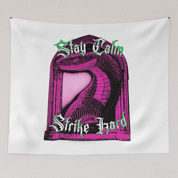 Item preview, Stay Calm Strike Hard - Gothic Pink Snake Design designed and sold by Korvus Wear.