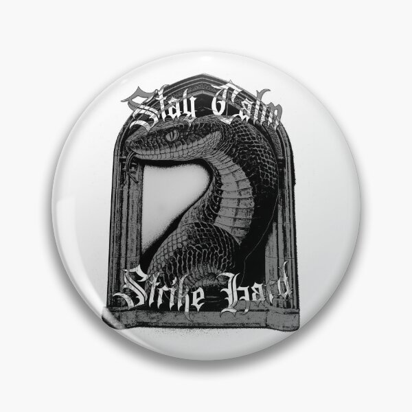Item preview, Stay Calm Strike Hard - Gothic Grey Snake Design designed and sold by Korvus Wear.