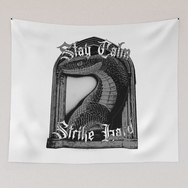 Item preview, Stay Calm Strike Hard - Gothic Grey Snake Design designed and sold by Korvus Wear.