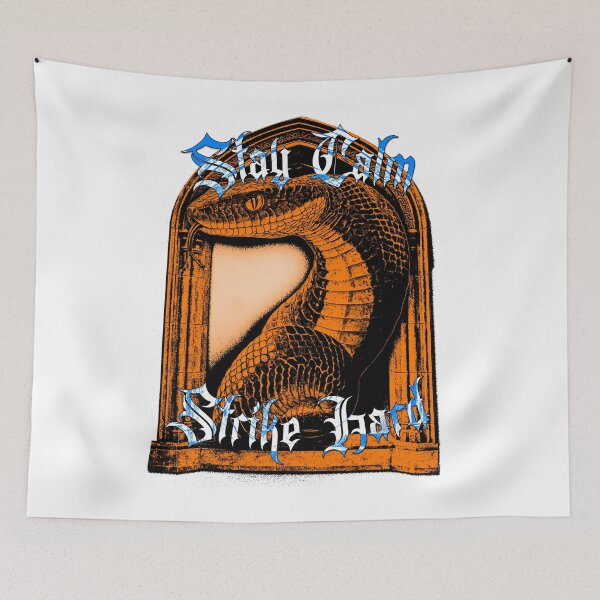 Item preview, Stay Calm Strike Hard - Gothic Orange Snake Design designed and sold by Korvus Wear.
