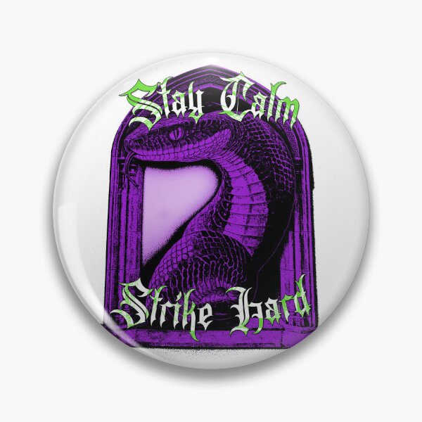 Item preview, Stay Calm Strike Hard - Gothic Purple Snake Design designed and sold by Korvus Wear.