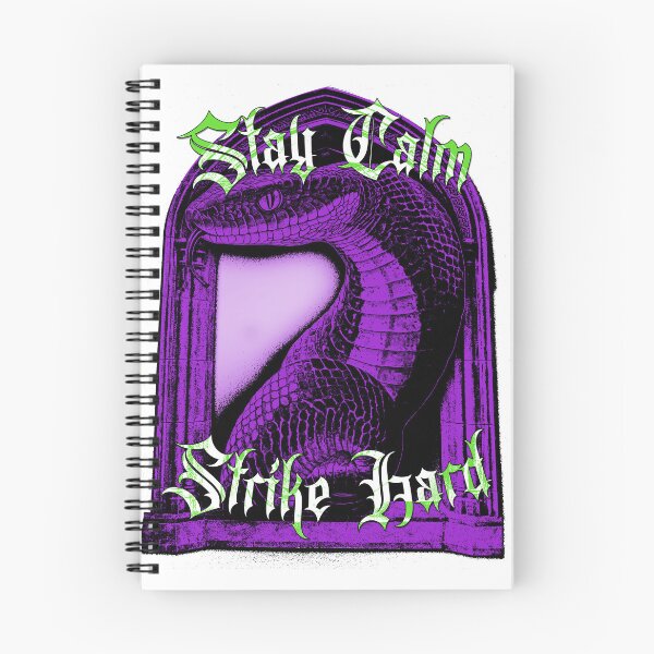 Item preview, Stay Calm Strike Hard - Gothic Purple Snake Design designed and sold by Korvus Wear.