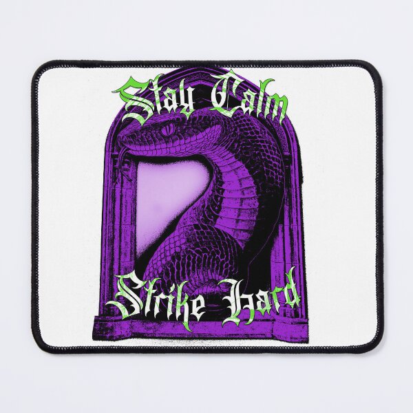 Item preview, Stay Calm Strike Hard - Gothic Purple Snake Design designed and sold by Korvus Wear.