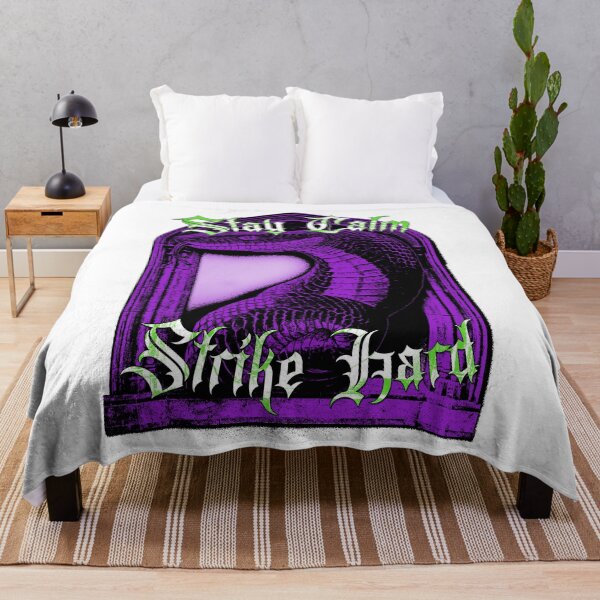 Item preview, Stay Calm Strike Hard - Gothic Purple Snake Design designed and sold by Korvus Wear.
