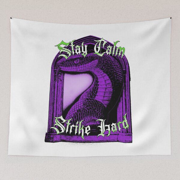 Item preview, Stay Calm Strike Hard - Gothic Purple Snake Design designed and sold by Korvus Wear.