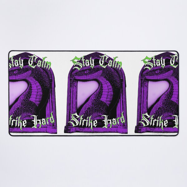 Item preview, Stay Calm Strike Hard - Gothic Purple Snake Design designed and sold by Korvus Wear.