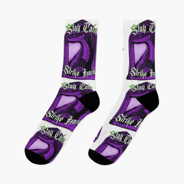 Item preview, Stay Calm Strike Hard - Gothic Purple Snake Design designed and sold by Korvus Wear.