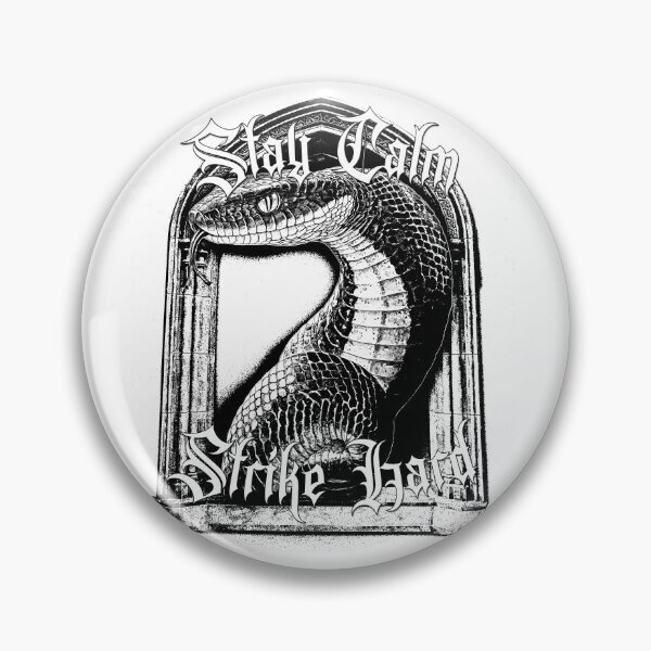 Item preview, Stay Calm Strike Hard - Gothic White Snake Design designed and sold by Korvus Wear.
