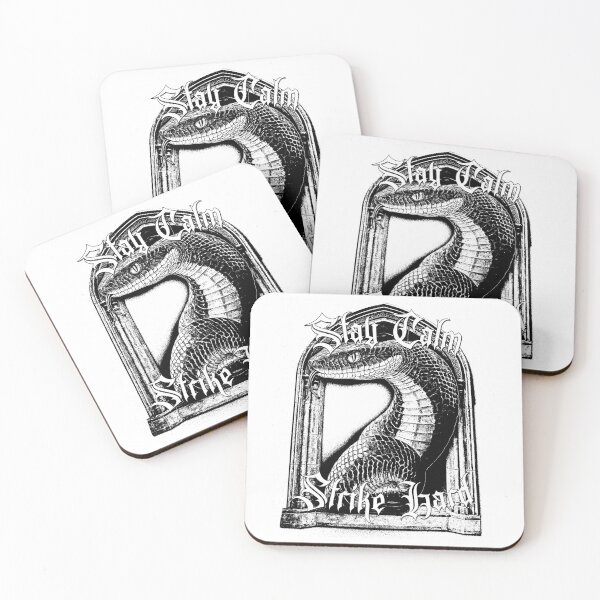 Item preview, Stay Calm Strike Hard - Gothic White Snake Design designed and sold by Korvus Wear.