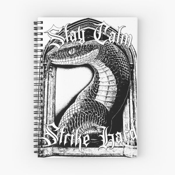 Item preview, Stay Calm Strike Hard - Gothic White Snake Design designed and sold by Korvus Wear.
