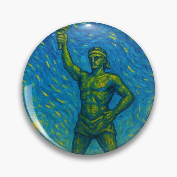 Item preview, Colossus of Rhodes in Van Gogh Style designed and sold by Bramble99.