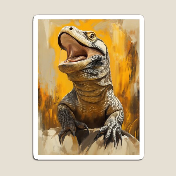 Item preview, Stunning Komodo dragon Painting for Home & Office designed and sold by LazyOwlStore.