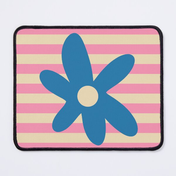 Item preview, Joyful Flower and Stripes Pop Floral Pink and Blue designed and sold by kierkegaard.