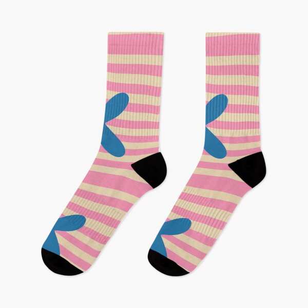 Item preview, Joyful Flower and Stripes Pop Floral Pink and Blue designed and sold by kierkegaard.