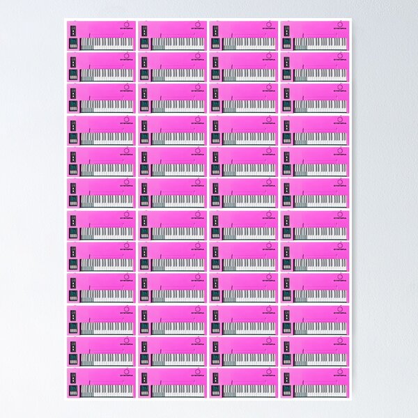 Item preview, Farfisa organ design - pink - dystopia - multi image for textiles designed and sold by subvertigogo.