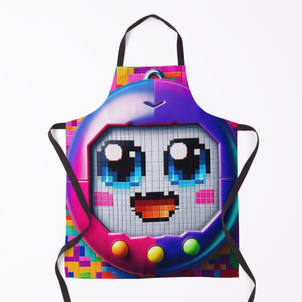 Item preview, Pixel Tamagotchi Face – Retro Virtual Pet Pixel Art Design designed and sold by ashokreddy343.