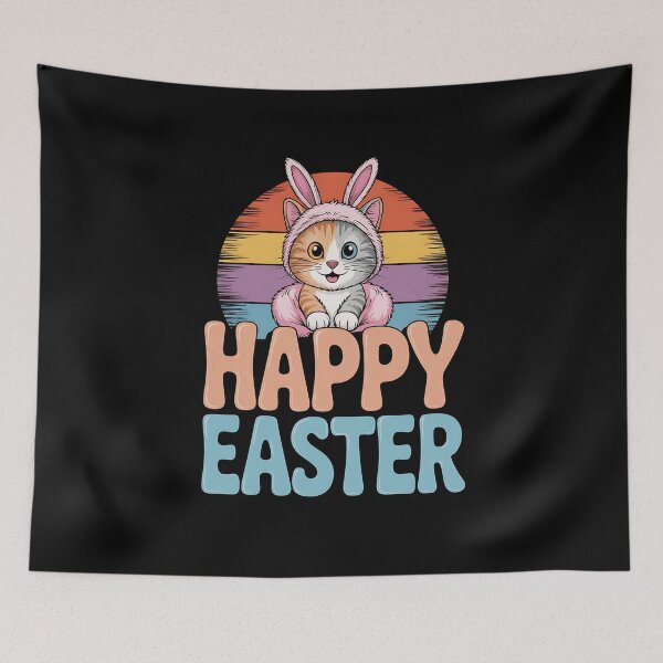 Item preview, Happy Easter Day Funny Cat With Bunny Costume Easter designed and sold by BakeryDozen.