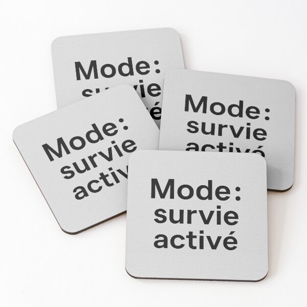Item preview, Modo: Supervivencia Activada – Frase Divertida Minimalista de Agotamiento Introvertido designed and sold by carre stone.