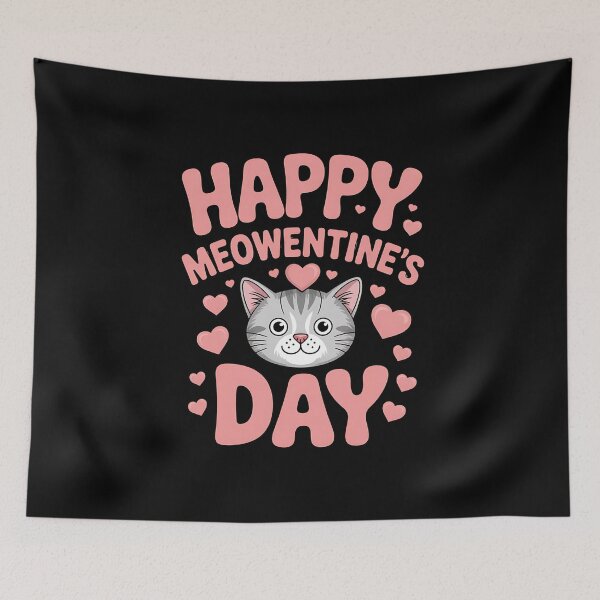 Item preview, Happy meowentine's day funny girls cat valentines day designed and sold by BakeryDozen.