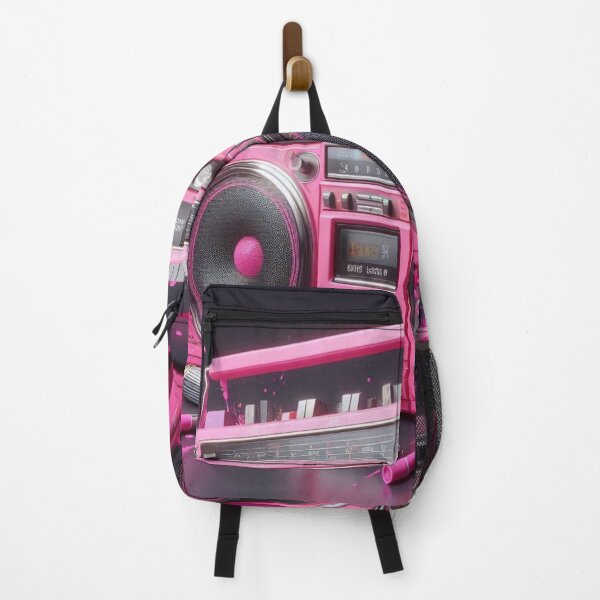 Item preview, Graffiti Vibes – Hot Pink Boombox with Street Art Splatter designed and sold by ashokreddy343.