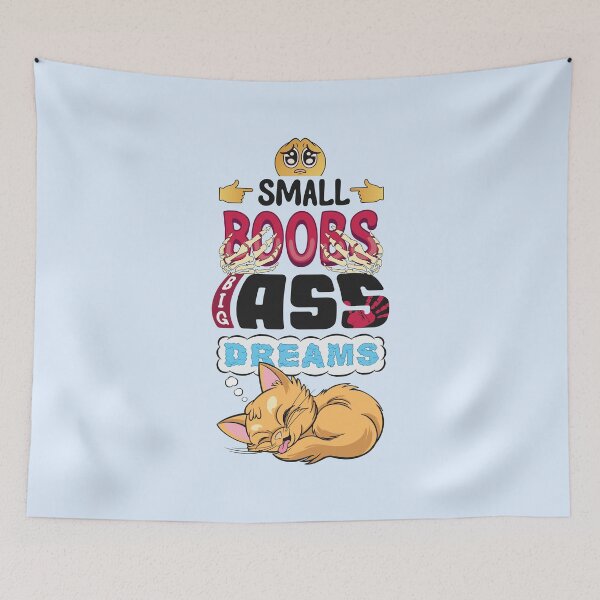 Item preview, Small things big dreams funny cat designed and sold by bemeowvelous collections.
