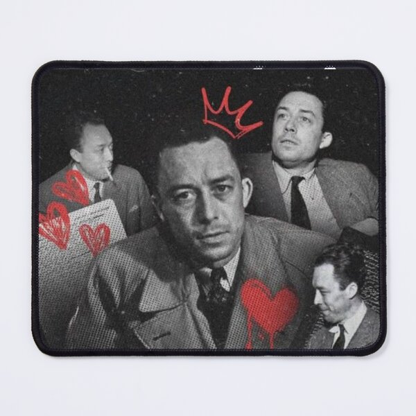Item preview, Albert Camus Red Hearts Love  designed and sold by Socratic Swag.