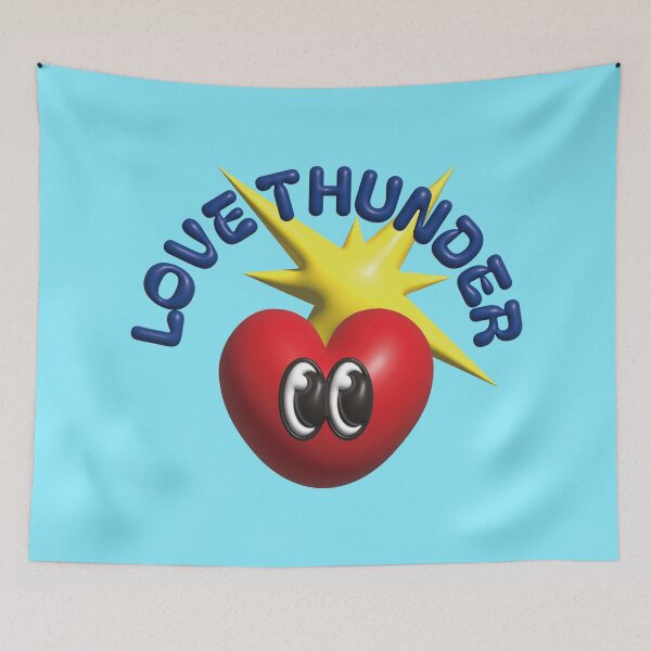 Item preview, LOVE THUNDER – Cute Heart & Lightning Pop Art Design designed and sold by hyehye33.
