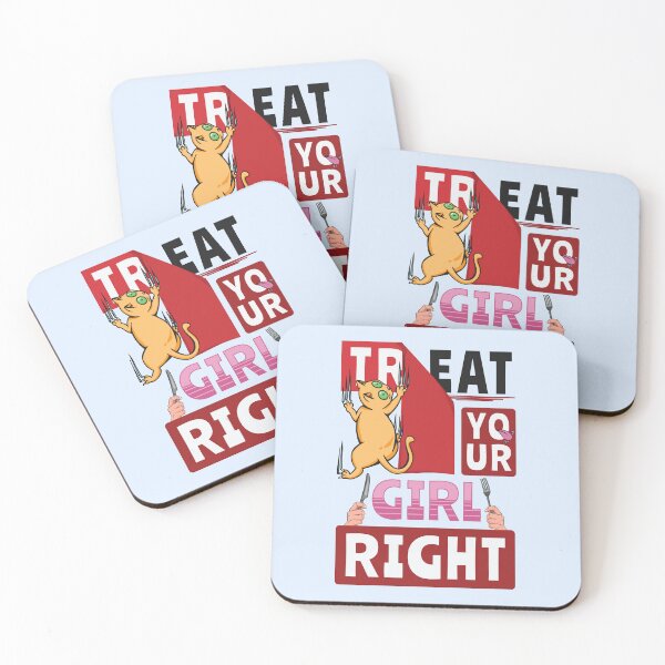 Item preview, Treat your girl right funny cat designed and sold by bemeowvelous collections.