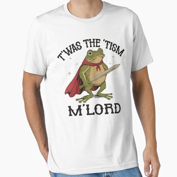Aperçu de l'œuvre C'était le « Tism M'Lord », autisme drôle, autisme, grenouille avec une épée, grenouille chevalier médiévale, mème Weirdcore créée et vendue par Annietong.