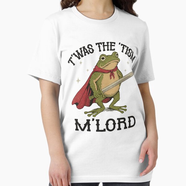 Item preview, T'was the 'Tism M'Lord, Funny Autism, Autism, Frog with a Sword, Medieval Knight Frog, Weirdcore Meme designed and sold by Annietong.