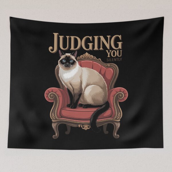 Item preview, Judging You Silently Siamese Cat Attitude designed and sold by blueyeeti.