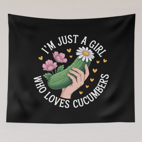 Item preview, Just A Girl Who Loves Cucumbers designed and sold by blueyeeti.