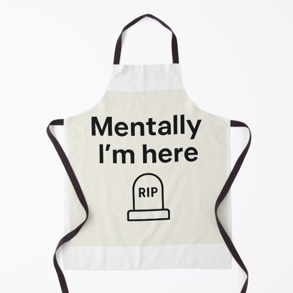 Item preview, Mentally I’m Here – Funny Tombstone Quote for Burnout & Anxiety designed and sold by carre stone.